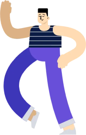 Happy Bunch Standing left